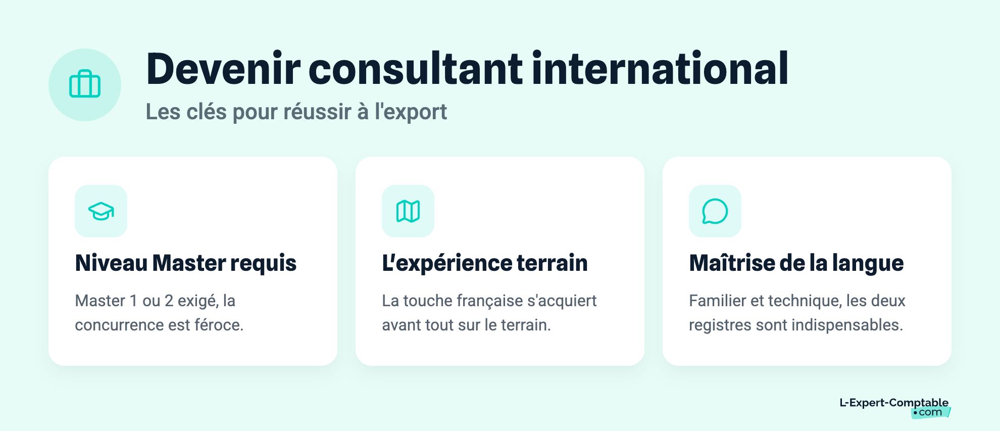 Devenir consultant international